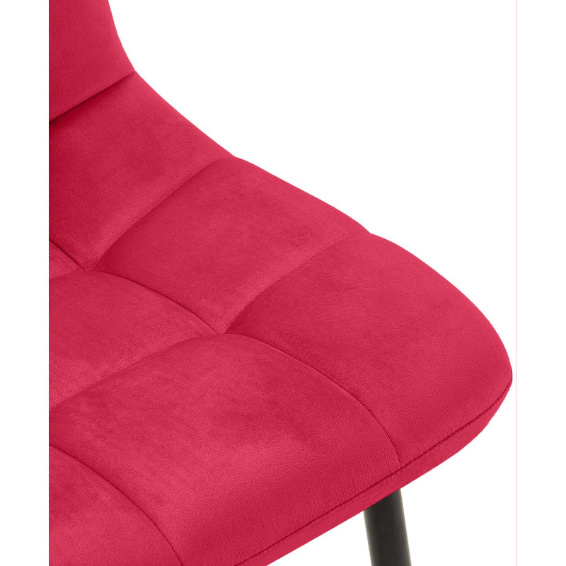 Ensemble de 4 chaises de salle à manger Antibes rouges