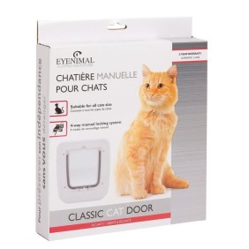 NUM'AXES Chatiere manuelle classique - 4 modes de verrouillage - Pour chat