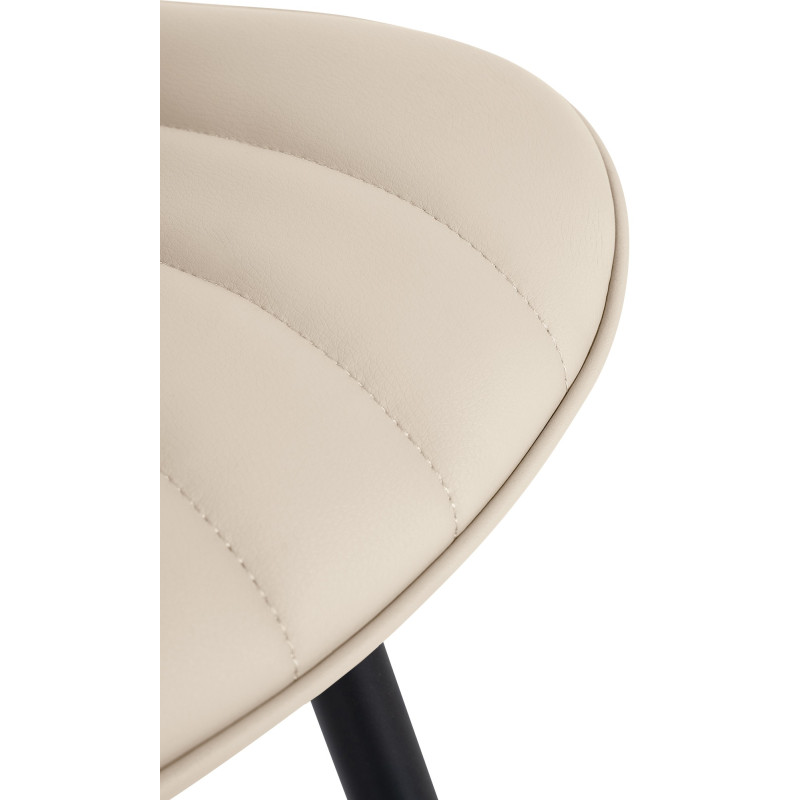 Chaise Largo, similicuir crème