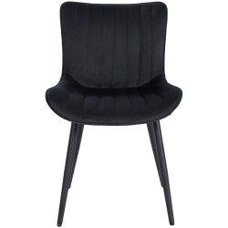 Fauteuil Largo, velours, noir