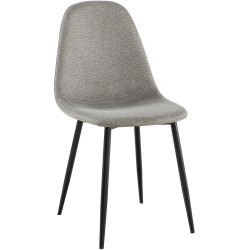Chaise de salle à manger Napier, tissu gris clair