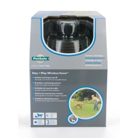 PetSafe - ClÙture Anti-fugue Sans Fil Portable et Èlectrique pour Chien Stay & Play avec Collier Anti-Fugue, Rechargeable,PortÈe