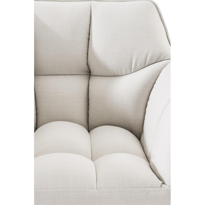 Lot de 2 tabourets de bar en tissu Damaso blanc