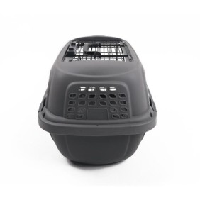 Caisse de transport pour chat M.PETS ECO GIRO - Cage en plastique - Taille S - Gris