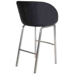 Tabouret de bar Rockhill E en feutre anthracite