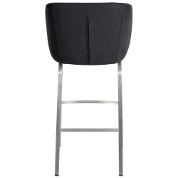 Tabouret de bar Rockhill E en feutre anthracite