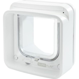 SUREFLAP Chatiere a Puce Èlectronique ConnectÈ - Blanc - 142 mm x 120 mm (LivrÈ sans le Hub)