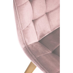 Fauteuil Brook, velours, rose