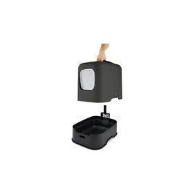 Maison toilette ROTHO MYPET BIALA - Filtre anti odeur - RÈcyclÈ et recyclable - Noir