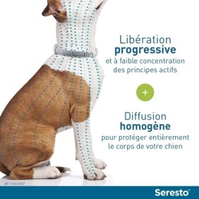 SERESTO Chien Collier Anti-Puces et Anti-Tiques -8kg 2 unitÈs