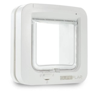 SUREFLAP Chatiere a puce Èlectronique - Blanc - 142 mm x 120 mm (MÈmorisation d'un maximum de 32 puces)