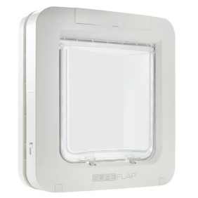 SUREFLAP Grande chatiere a puce Èlectronique - Blanc -  178 mm x 170 mm (MÈmorisation d'un maximum de 32 puces)