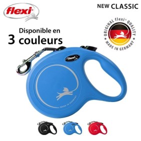 Laisse New Classic L Tape 8 m blue Flexi CL30T8-251-BL-20