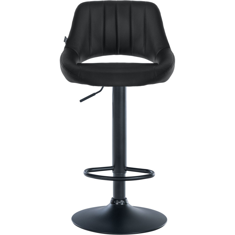 Tabouret de bar Milet simili cuir noir