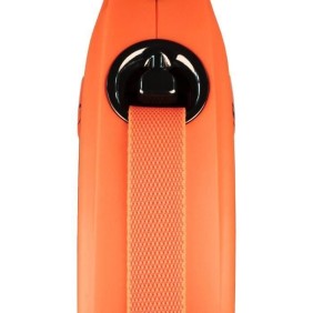 Laisse sangle flexi XTREME - FLEXI - Taille L - 5m - Noir et orange