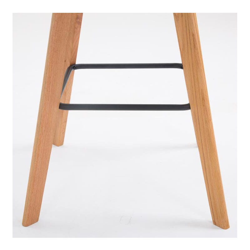Lot de 2 tabourets de bar Metz en cuir artificiel natura blanc
