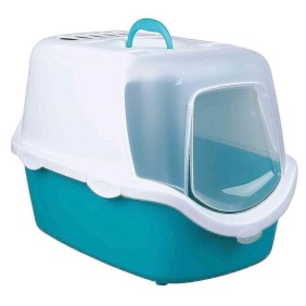 TRIXIE Maison de toilette Vico Easy Clean - Bac a litiere chat 40 ◊ 40 ◊ 56 cm