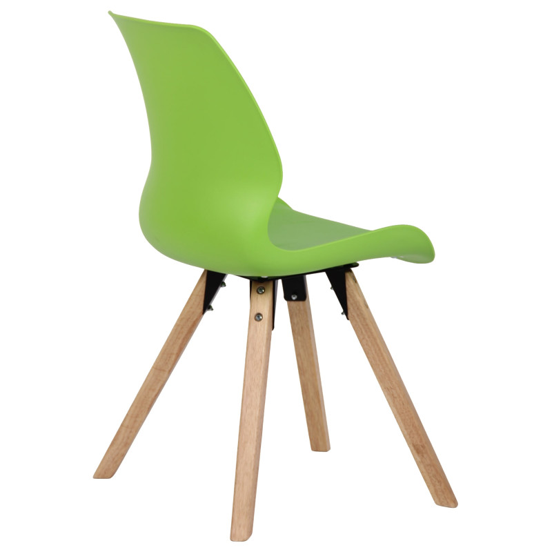 Ensemble de 4 chaises Luna, en plastique vert