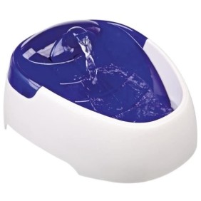 Fontaine a boire TRIXIE Duo Stream - Plastique - 1L - 20 ◊ 12 ◊ 23 cm - Blanc et bleu