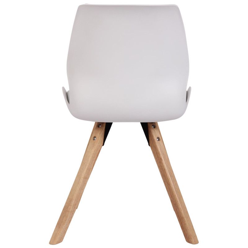 Lot de 4 chaises en plastique Luna, blanches