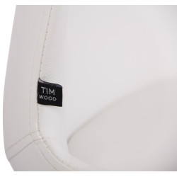 Ensemble de 4 chaises Luna, similicuir, blanches