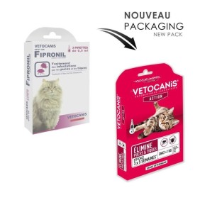 VETOCANIS Pipettes Spot on, Anti-puces et Anti-tiques - Pour chat