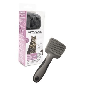 VETOCANIS Brosse carde Retractable et Autonettoyante pour Chat