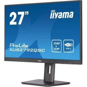 Ecran PC - IIYAMA Prolite XUB2792QSC-B5 - 27 WQHD - Dalle IPS - 4 ms - 75Hz - HDMI  / DisplayPort / USB-C / HUB USB - Pied