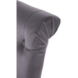 Lot de 2 chaises de salle à manger Lisburn en velours gris foncé