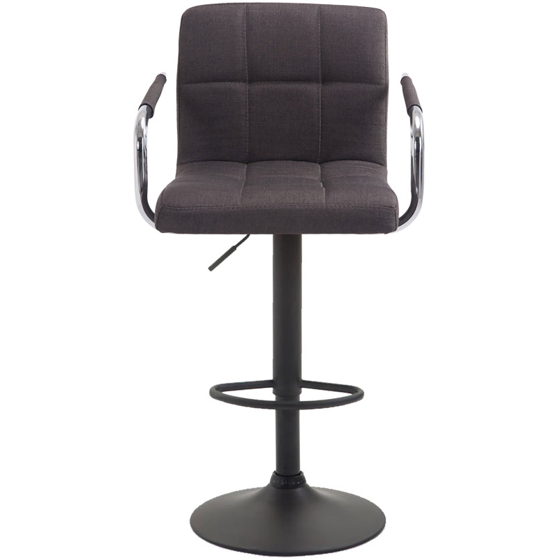 Tabouret de bar Lucy V2 en tissu gris foncé