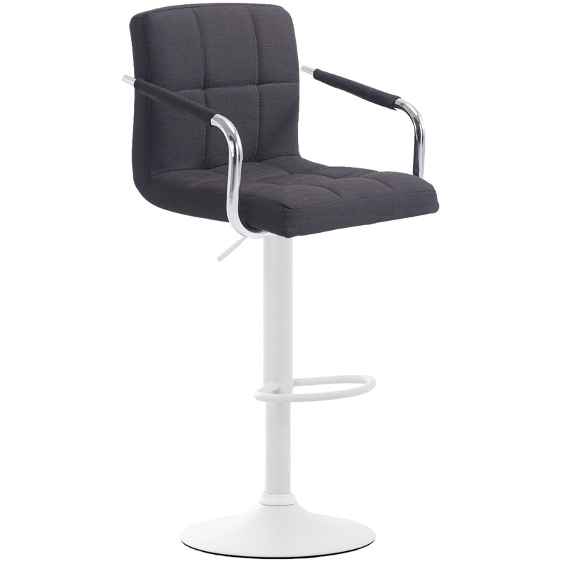 Tabouret de bar Lucy V2 en tissu noir