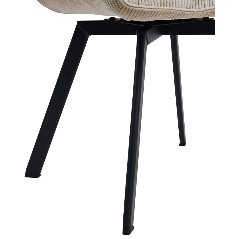 Chaise de salle à manger Jordi Cord crème