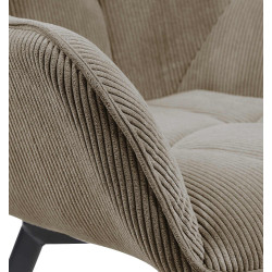 Chaise de salle à manger Jordi Cord marron