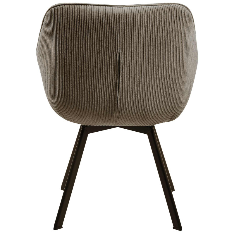 Chaise de salle à manger Jordi Cord marron