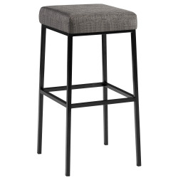 Tabouret de bar Montréal B80 en tissu gris