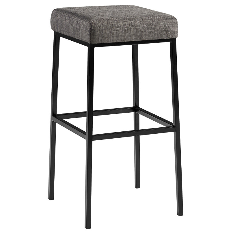 Tabouret de bar Montréal B80 en tissu gris