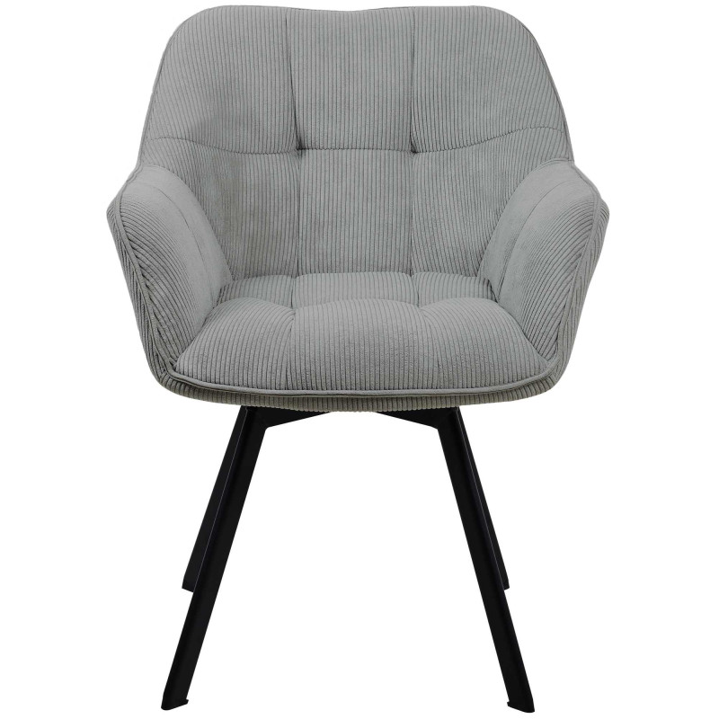 Chaise de salle à manger Jordi Cord grise