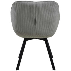 Chaise de salle à manger Jordi Cord, grise