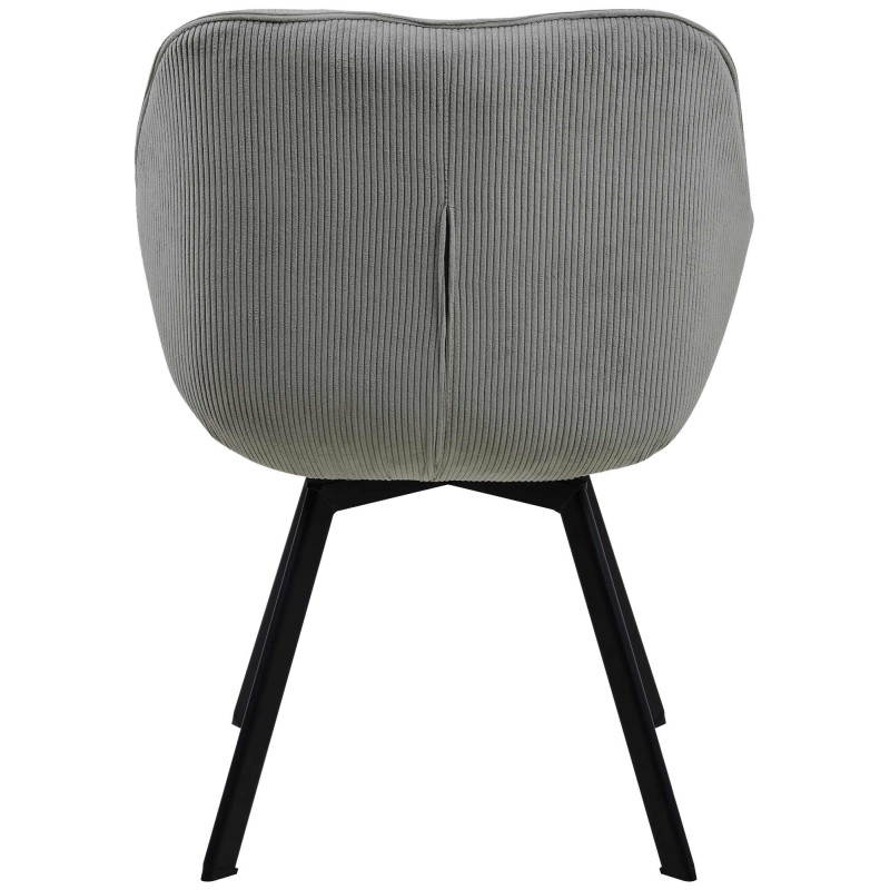 Chaise de salle à manger Jordi Cord grise