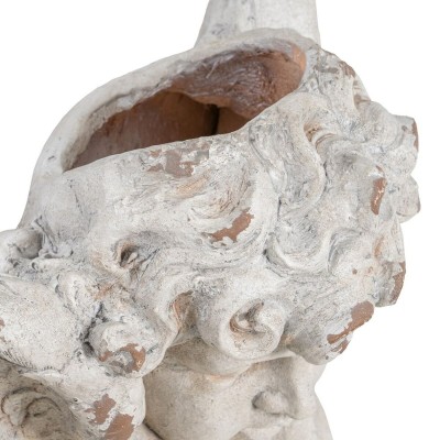 Sculpture Blanc Résine Oxyde de magnésium 60 x 25 x 68 cm