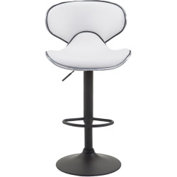 Lot de 2 tabourets de bar Las Vegas V2 simili cuir blanc