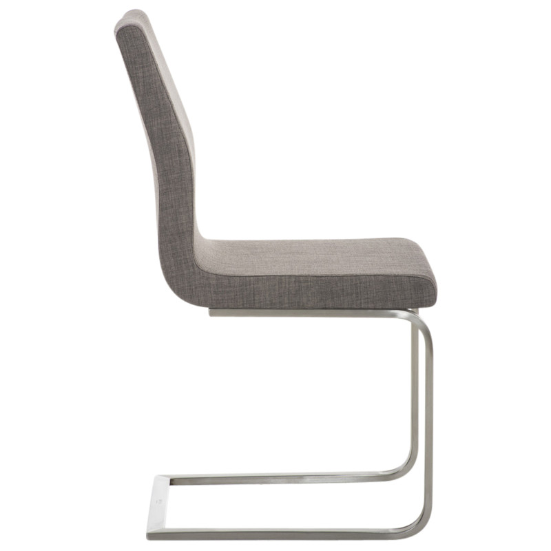 Lot de 2 chaises de salle à manger en tissu Belfort gris