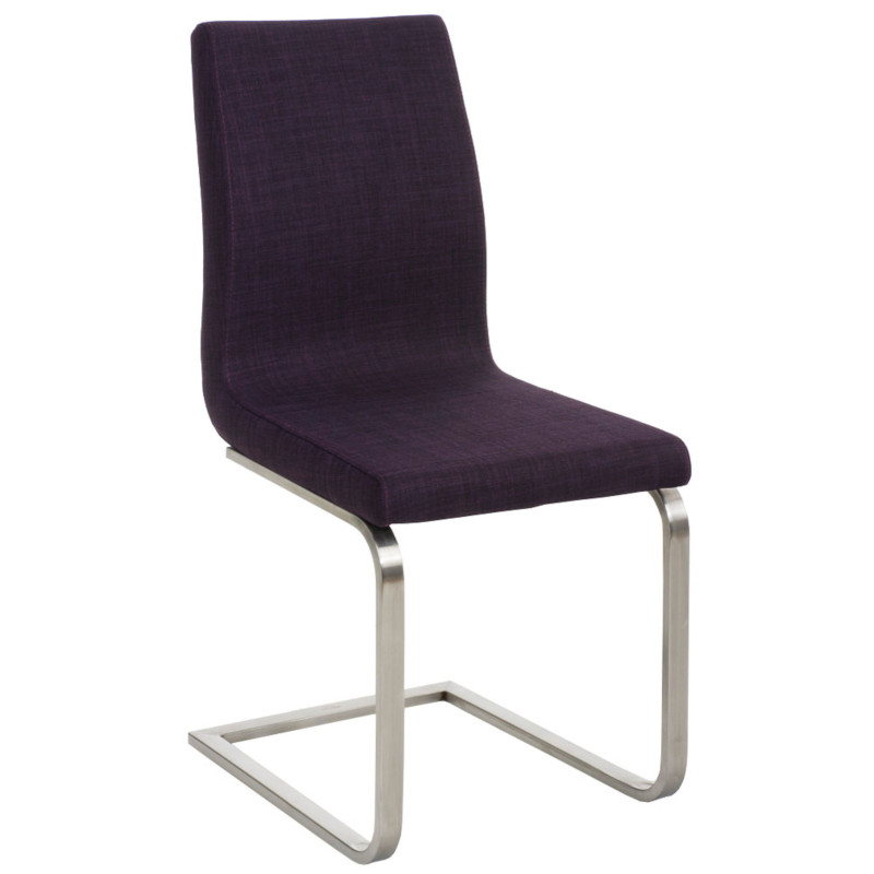 Ensemble de 2 chaises de salle à manger Belfort, tissu violet
