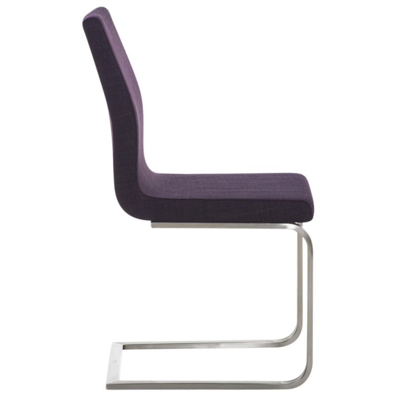 Lot de 2 chaises de salle à manger en tissu Belfort violet