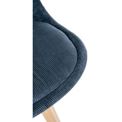 Chaise Linares Cord bleu foncé