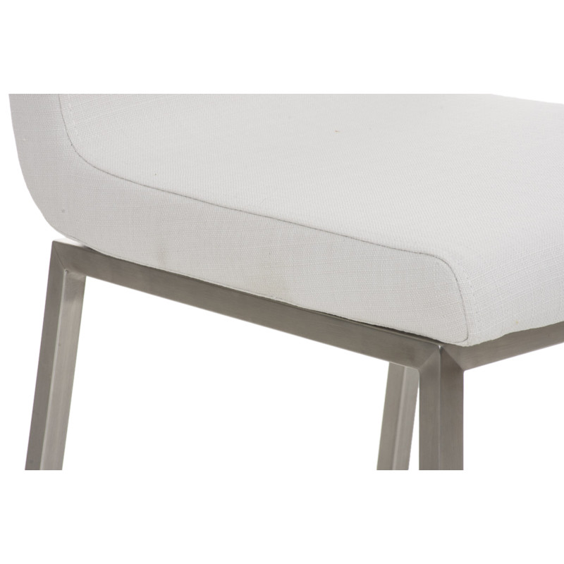 Lot de 2 chaises de salle à manger Colmar en tissu blanc