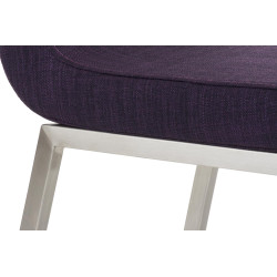 Lot de 2 chaises de salle à manger Colmar en tissu violet