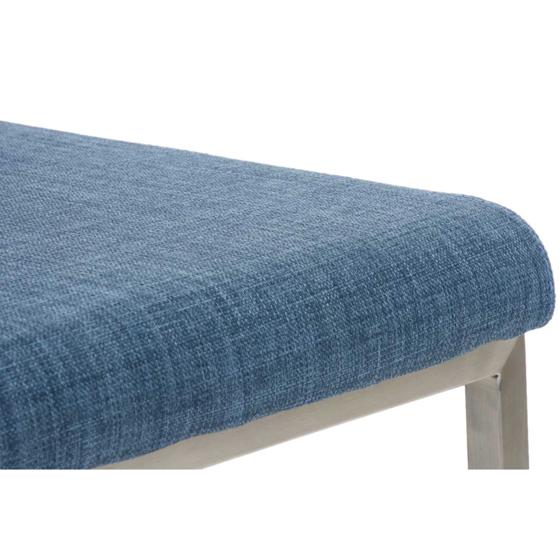 Lot de 2 chaises de salle à manger Colmar en tissu bleu