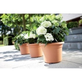 Pot De Fleurs Rond VIBES - Plastique - Ш30 - Rose poudré