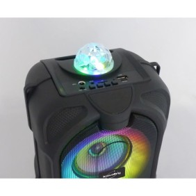 Enceinte lumineuse Bluetooth pour karaoké - INOVALLEY - DANCE CUBE 44 - 150W - Micro filaire